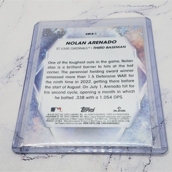 2023 Topps Series 1 Stars Of MLB #SMLB-1 Nolan Arenado St Louis Cardinals - Picture 4 of 4